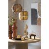 Závesná lampa Ø41x39 cm BOZONA ratan hnedosivá