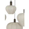 Závesná lampa 10L 144x49x200 cm HUXI drevená potlač hnedá+ľanová