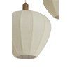 Závesná lampa 10L 144x49x200 cm HUXI potlač dreva prírodná+ľanová krémová