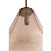 Závesná lampa Ø40x50 cm LEONA antický bronz+sklo jantárová