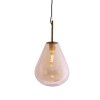 Závesná lampa Ø33x43 cm LEONA antický bronz+sklo jantár