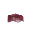 Závesná lampa Ø50x28 cm TIFFANY zamatová bordová