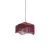 Závesná lampa Ø40x26 cm TIFFANY zamatová bordová
