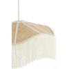Závesná lampa Ø40x26 cm TIFFANY rafia prírodná+krémová