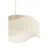 Závesná lampa Ø40x26 cm TIFFANY rafia prírodná+krémová