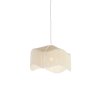 Závesná lampa Ø40x26 cm TIFFANY rafia prírodná+krémová