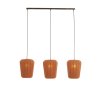 Závesná lampa 3L 103x30x143 cm BIBURY drevo prt d hnedá+terasová