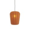 Závesná lampa Ø30x37,5 cm BIBURY drevená potlač tmavohnedá+terasová