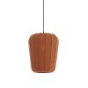 Závesná lampa Ø30x37,5 cm BIBURY drevená potlač tmavohnedá+terasová