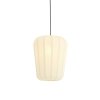 Závesná lampa Ø30x37,5 cm BIBURY drevená potlač tmavohnedá+biela