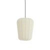 Závesná lampa Ø30x37,5 cm BIBURY drevená potlač tmavohnedá+biela