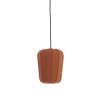Závesná lampa Ø20x25 cm BIBURY drevená potlač tmavohnedá+terasová
