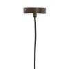 Závesná lampa Ø20x25 cm BIBURY drevená potlač tmavohnedá+biela
