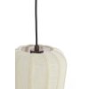Závesná lampa Ø20x25 cm BIBURY drevená potlač tmavohnedá+biela