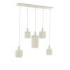 Závesná lampa 5L 105x19,5x123 cm TUFIA ľanová krémová