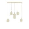Závesná lampa 5L 105x19,5x123 cm TUFIA ľanová krémová