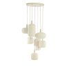 Závesná lampa 7L Ø53x135 cm TUFIA ľanová krémová