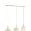 Závesná lampa 3L 80x21x34 cm TUFIA ľanová krémová