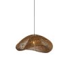 Závesná lampa 65x64x30,5 cm JANZUR ratan tmavohnedá