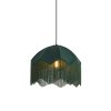 Závesná lampa Ø40x33 cm MALACIA zamatovo zelená