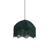 Závesná lampa Ø40x33 cm MALACIA zamatovo zelená
