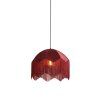 Závesná lampa Ø40x33 cm MALACIA zamat bordová