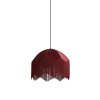 Závesná lampa Ø40x33 cm MALACIA zamat bordová