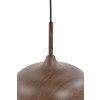 Závesná lampa Ø27,5x52 cm DANIA drevená potlač d hnedá+lano krémová