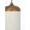 Závesná lampa Ø27,5x52 cm DANIA potlač dreva prírodná + lano krémová
