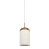 Závesná lampa Ø27,5x52 cm DANIA potlač dreva prírodná + lano krémová