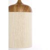 Závesná lampa Ø22x41,5 cm DANIA potlač dreva prírodná + lano krémová