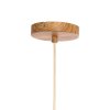 Závesná lampa Ø22x41,5 cm DANIA potlač dreva prírodná + lano krémová