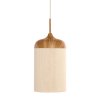 Závesná lampa Ø22x41,5 cm DANIA potlač dreva prírodná + lano krémová