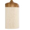 Závesná lampa Ø16x31 cm DANIA potlač dreva prírodná + lano krémová