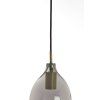 Závesná lampa 5L Ø45x36 cm LUKARO antický bronz + dymové sklo