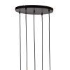 Závesná lampa 5L Ø45x36 cm LUKARO antický bronz + dymové sklo