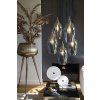 Závesná lampa 5L Ø45x36 cm LUKARO antický bronz + dymové sklo