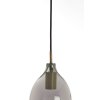 Závesná lampa 3L Ø35x32 cm LUKARO antický bronz + dymové sklo