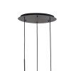 Závesná lampa 3L Ø40x160 cm MAYSON dymové sklo + matná čierna