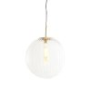 Závesná lampa Ø48 cm MAGDALA sklo číre+zlaté