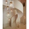 Závesná lampa Ø48 cm MAGDALA sklo číre+zlaté