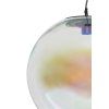Závesná lampa Ø48 cm MEDINA sklo dúha+čierna