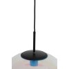 Závesná lampa Ø48 cm MEDINA sklo dúha+čierna