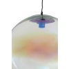 Závesná lampa Ø48 cm MEDINA sklo dúha+čierna