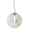 Závesná lampa Ø48 cm MEDINA sklo dúha+čierna