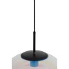 Závesná lampa Ø40 cm MEDINA sklo dúha+čierna