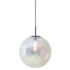 Závesná lampa Ø40 cm MEDINA sklo dúha+čierna