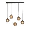 Závesná lampa 5L 100x20x122 cm ALVARO antický bronz