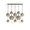 Závesná lampa 10L 120x60x110 cm MAYSON dymové sklo + matná čierna