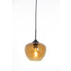 Závesná lampa Ø23x18 cm MAYSON sklo hnedá+čierna